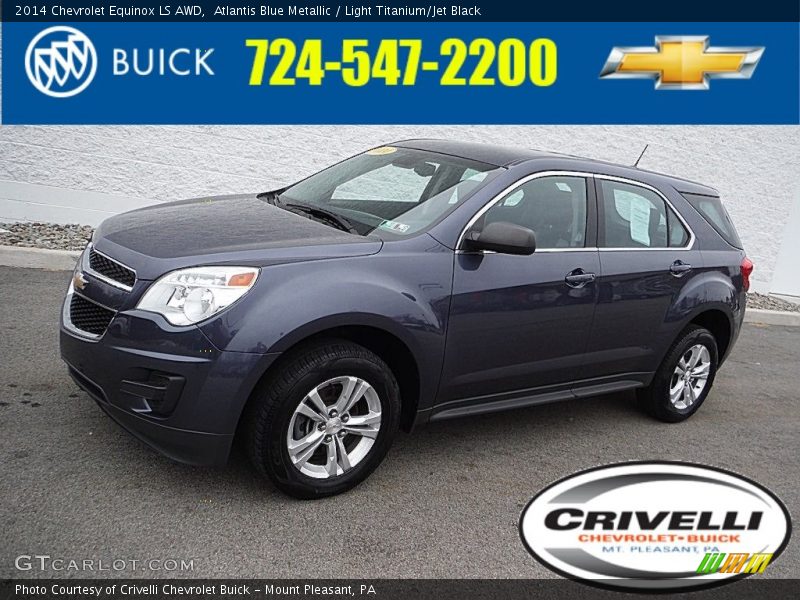 Atlantis Blue Metallic / Light Titanium/Jet Black 2014 Chevrolet Equinox LS AWD