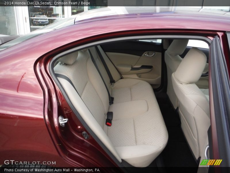 Crimson Pearl / Beige 2014 Honda Civic LX Sedan