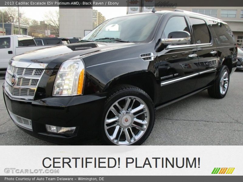 Black Raven / Ebony 2013 Cadillac Escalade ESV Platinum AWD