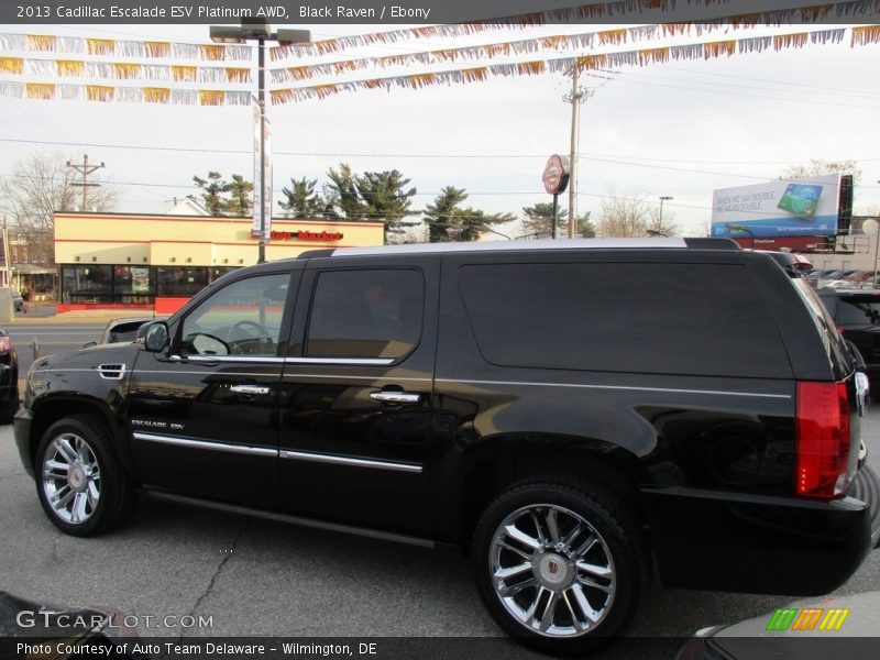 Black Raven / Ebony 2013 Cadillac Escalade ESV Platinum AWD