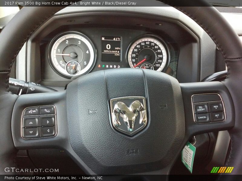 Bright White / Black/Diesel Gray 2017 Ram 3500 Big Horn Crew Cab 4x4