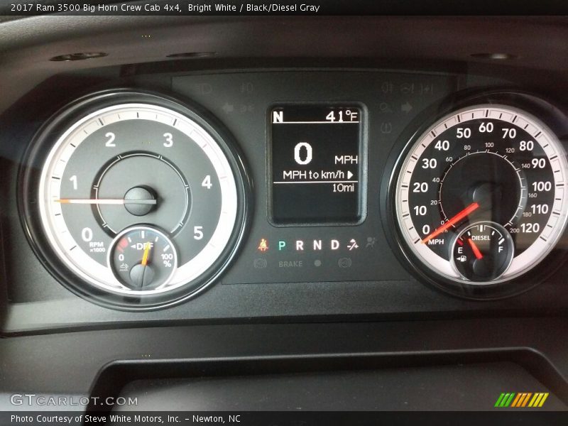 Bright White / Black/Diesel Gray 2017 Ram 3500 Big Horn Crew Cab 4x4