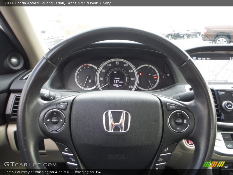 White Orchid Pearl / Ivory 2014 Honda Accord Touring Sedan
