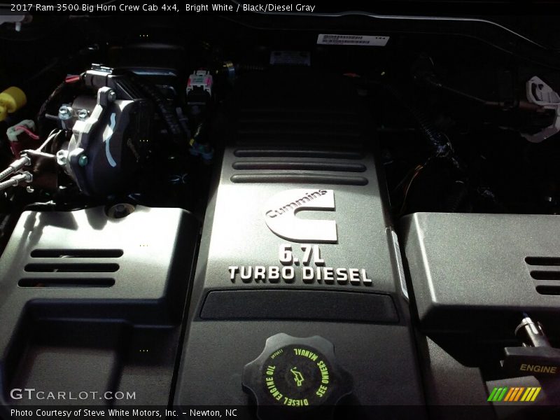 Bright White / Black/Diesel Gray 2017 Ram 3500 Big Horn Crew Cab 4x4