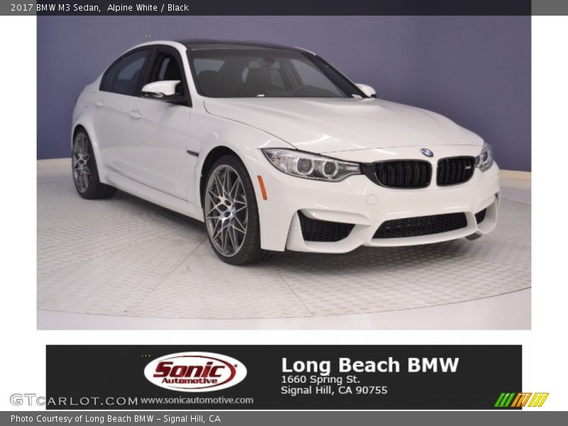 Alpine White / Black 2017 BMW M3 Sedan