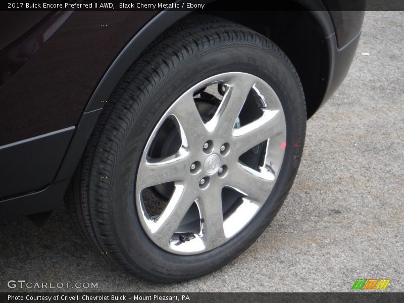 Black Cherry Metallic / Ebony 2017 Buick Encore Preferred II AWD
