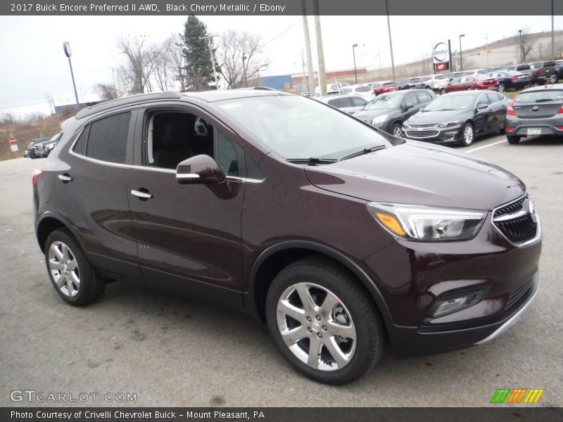 Black Cherry Metallic / Ebony 2017 Buick Encore Preferred II AWD