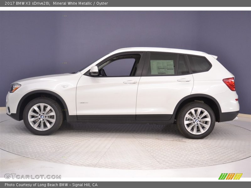 Mineral White Metallic / Oyster 2017 BMW X3 sDrive28i