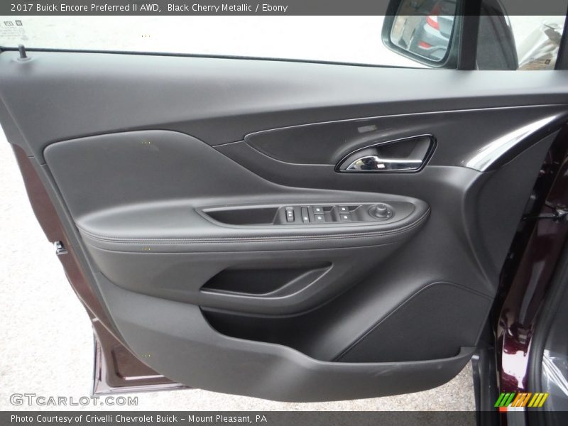 Black Cherry Metallic / Ebony 2017 Buick Encore Preferred II AWD