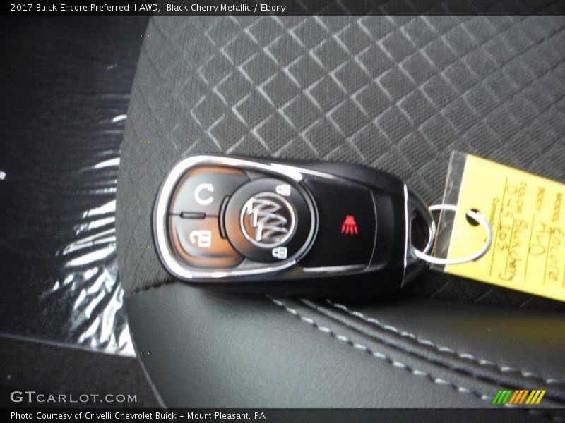 Black Cherry Metallic / Ebony 2017 Buick Encore Preferred II AWD