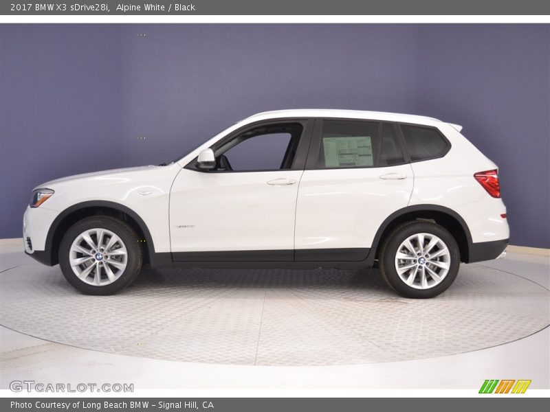 Alpine White / Black 2017 BMW X3 sDrive28i
