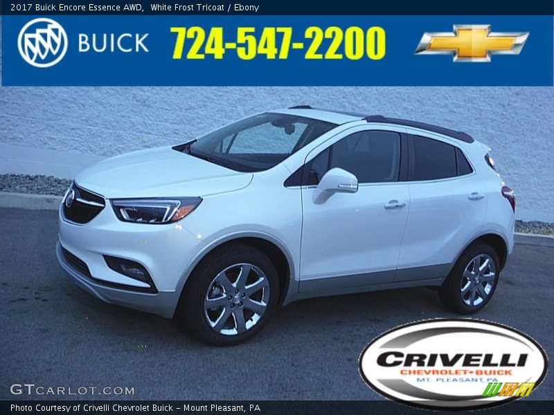White Frost Tricoat / Ebony 2017 Buick Encore Essence AWD