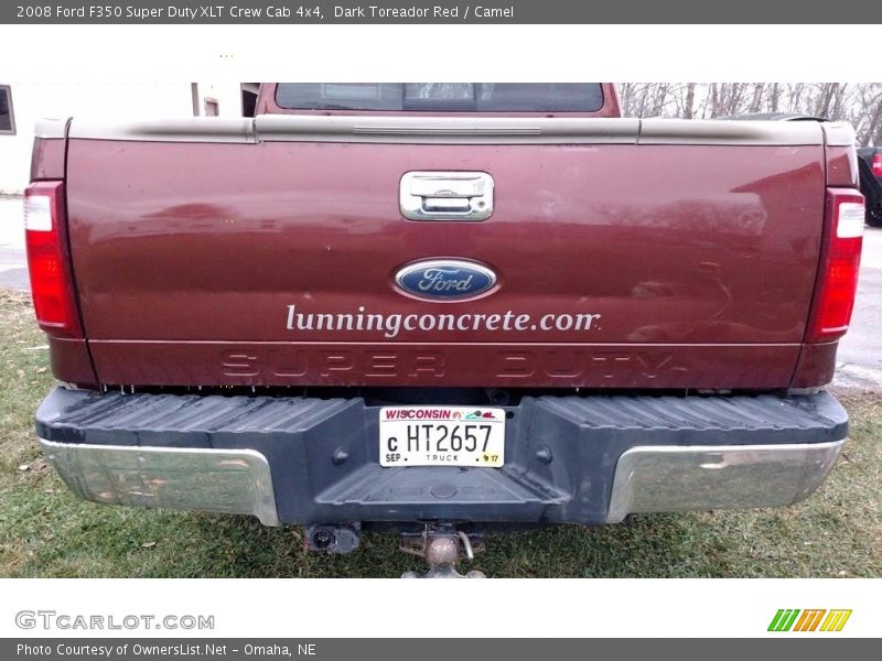 Dark Toreador Red / Camel 2008 Ford F350 Super Duty XLT Crew Cab 4x4