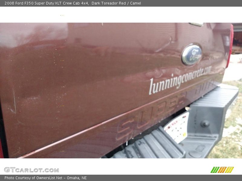 Dark Toreador Red / Camel 2008 Ford F350 Super Duty XLT Crew Cab 4x4