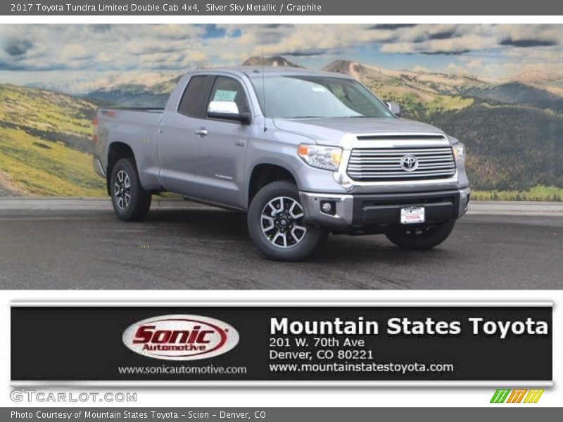Silver Sky Metallic / Graphite 2017 Toyota Tundra Limited Double Cab 4x4