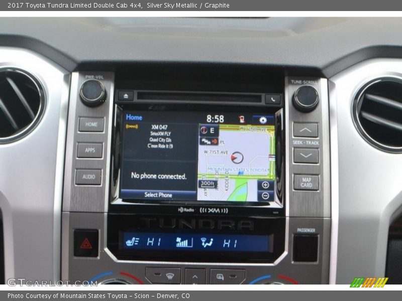 Silver Sky Metallic / Graphite 2017 Toyota Tundra Limited Double Cab 4x4