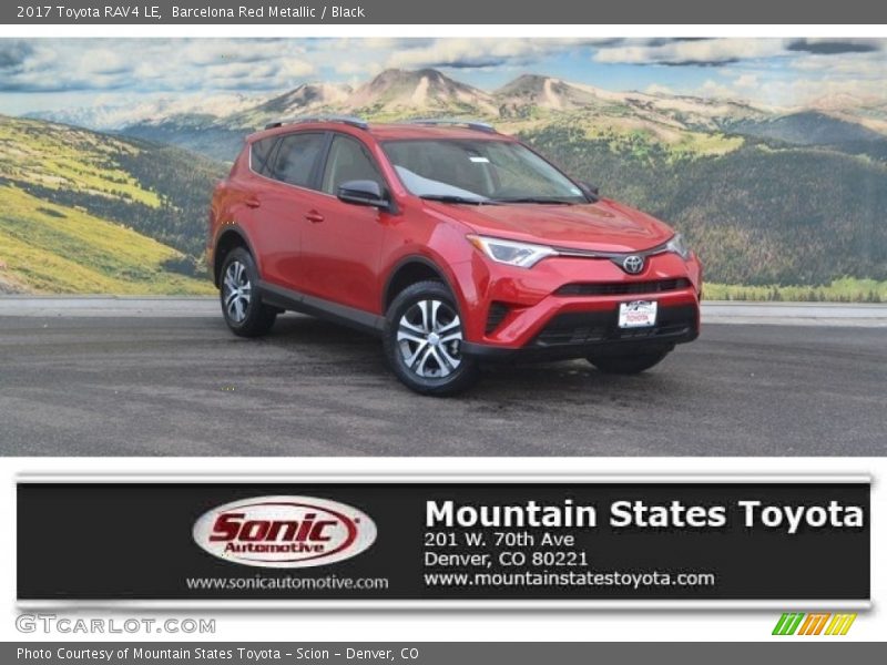 Barcelona Red Metallic / Black 2017 Toyota RAV4 LE