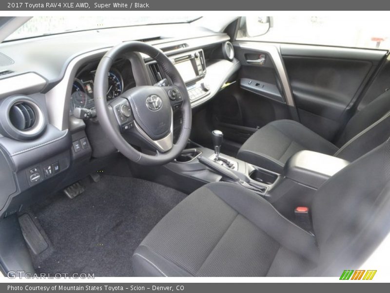 Super White / Black 2017 Toyota RAV4 XLE AWD