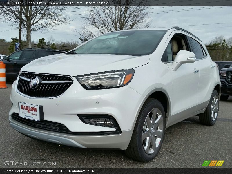 White Frost Tricoat / Shale 2017 Buick Encore Premium AWD