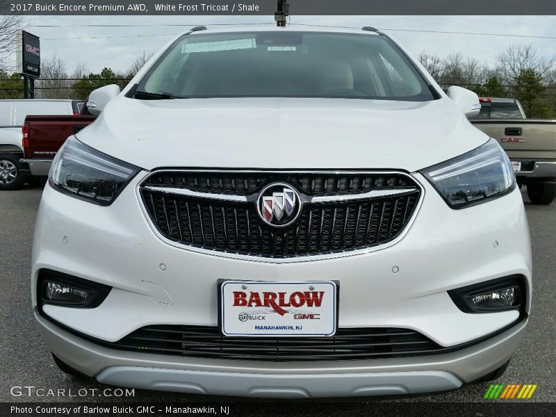 White Frost Tricoat / Shale 2017 Buick Encore Premium AWD