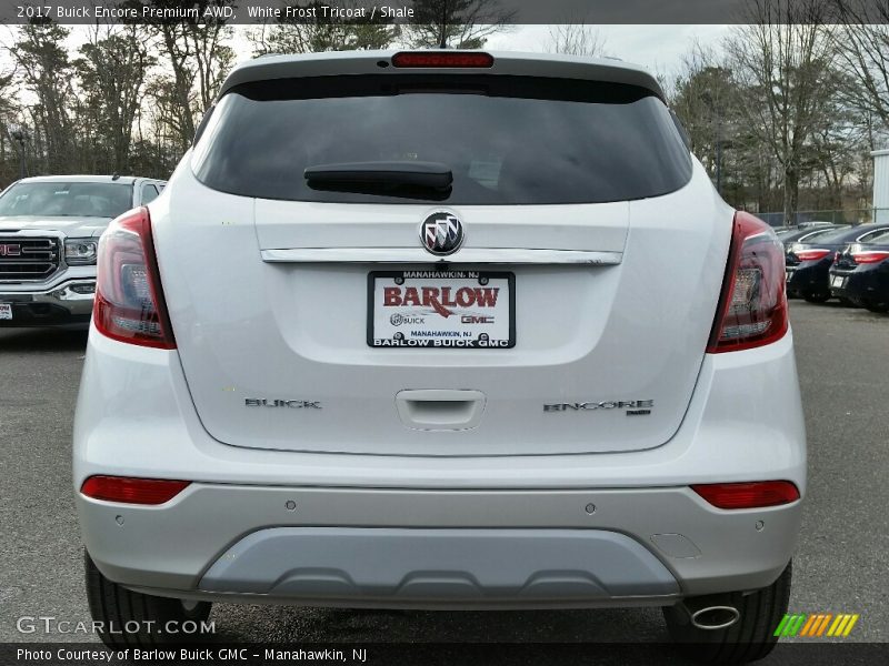 White Frost Tricoat / Shale 2017 Buick Encore Premium AWD