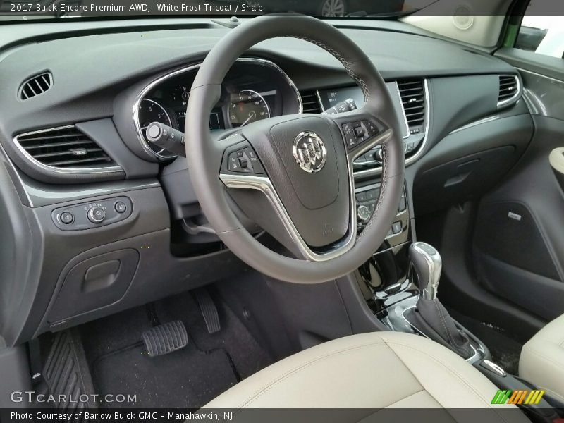 White Frost Tricoat / Shale 2017 Buick Encore Premium AWD