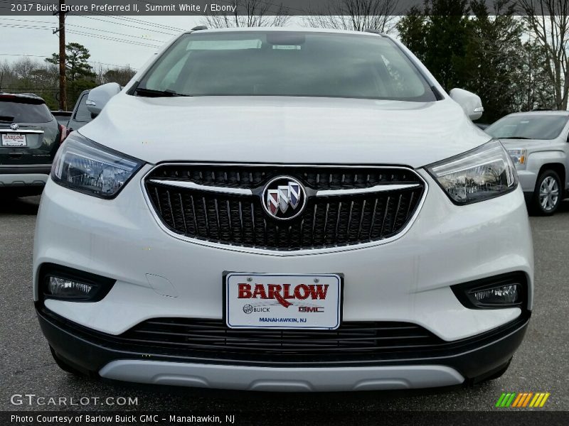 Summit White / Ebony 2017 Buick Encore Preferred II