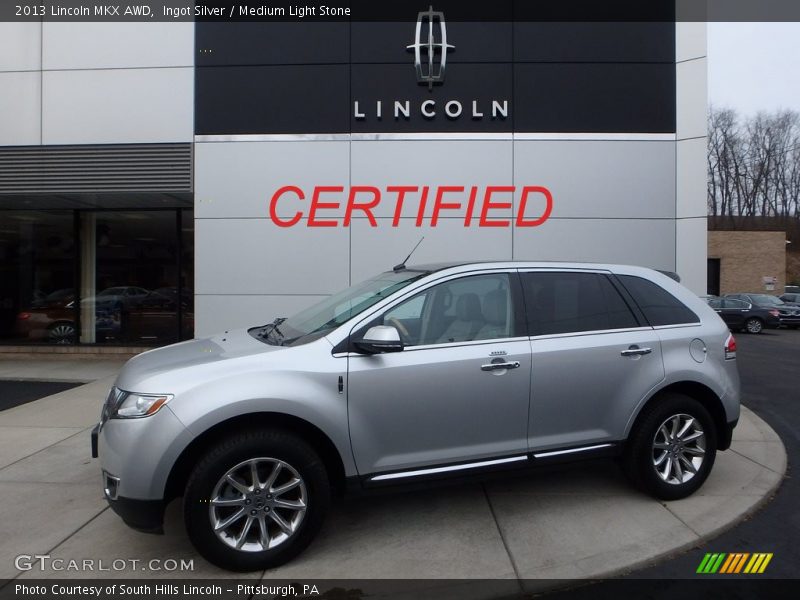 Ingot Silver / Medium Light Stone 2013 Lincoln MKX AWD