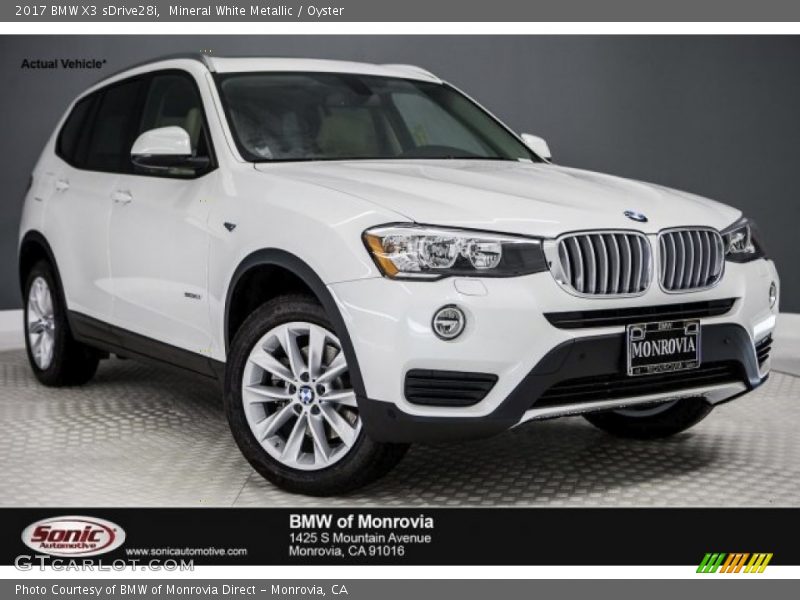 Mineral White Metallic / Oyster 2017 BMW X3 sDrive28i