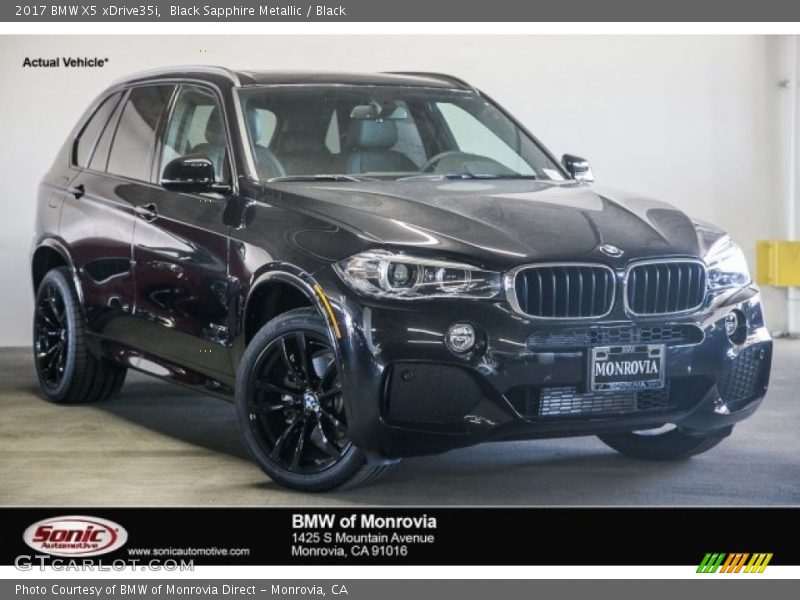 Black Sapphire Metallic / Black 2017 BMW X5 xDrive35i