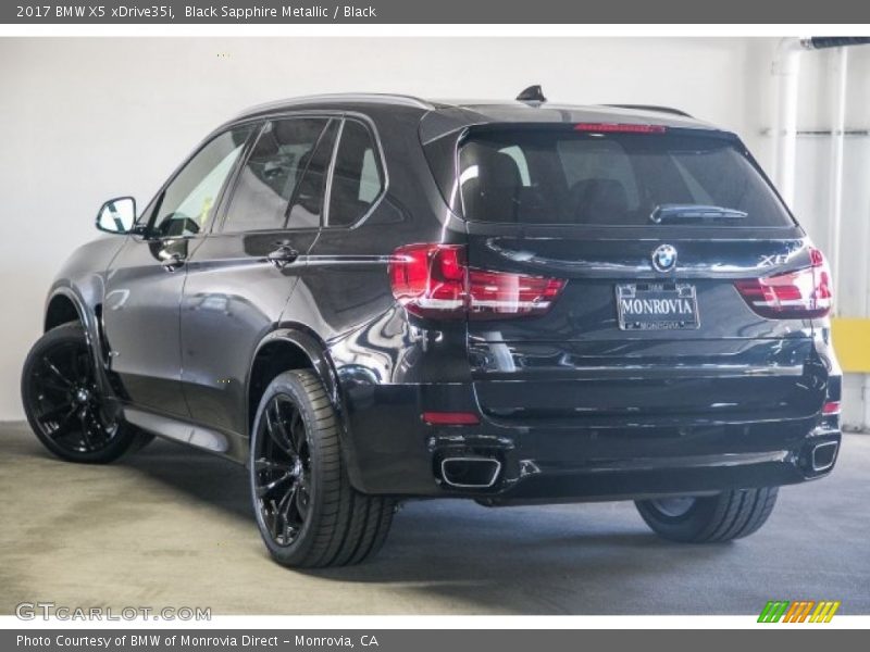 Black Sapphire Metallic / Black 2017 BMW X5 xDrive35i