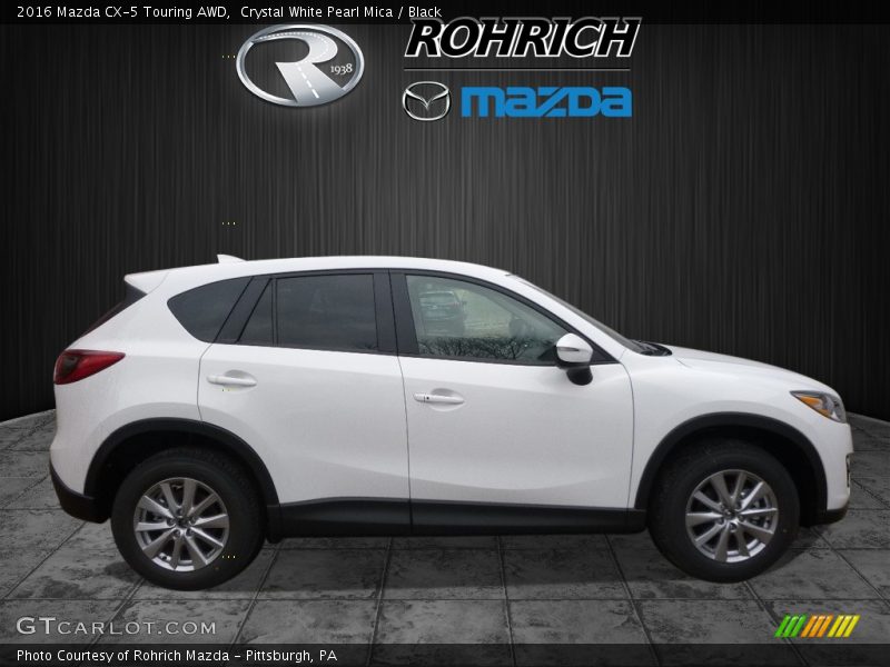 Crystal White Pearl Mica / Black 2016 Mazda CX-5 Touring AWD