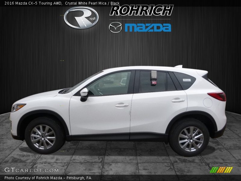 Crystal White Pearl Mica / Black 2016 Mazda CX-5 Touring AWD
