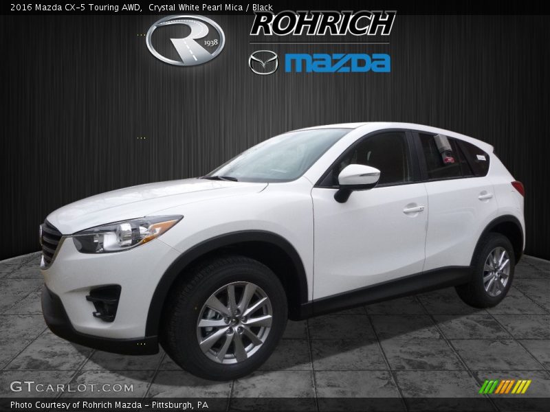 Crystal White Pearl Mica / Black 2016 Mazda CX-5 Touring AWD