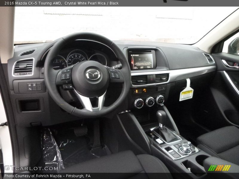 Crystal White Pearl Mica / Black 2016 Mazda CX-5 Touring AWD
