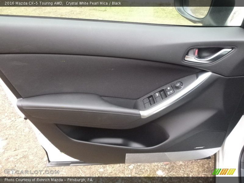 Crystal White Pearl Mica / Black 2016 Mazda CX-5 Touring AWD