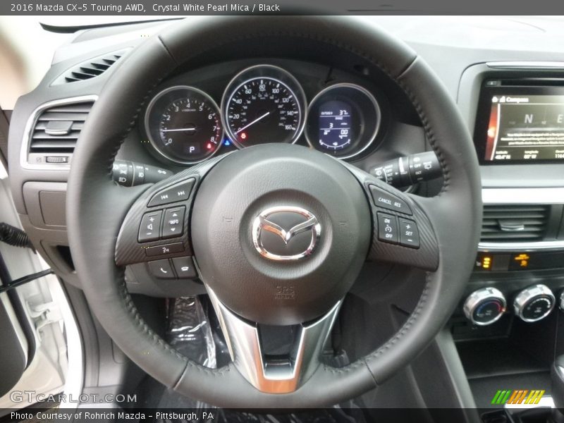Crystal White Pearl Mica / Black 2016 Mazda CX-5 Touring AWD