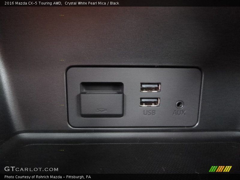 Crystal White Pearl Mica / Black 2016 Mazda CX-5 Touring AWD