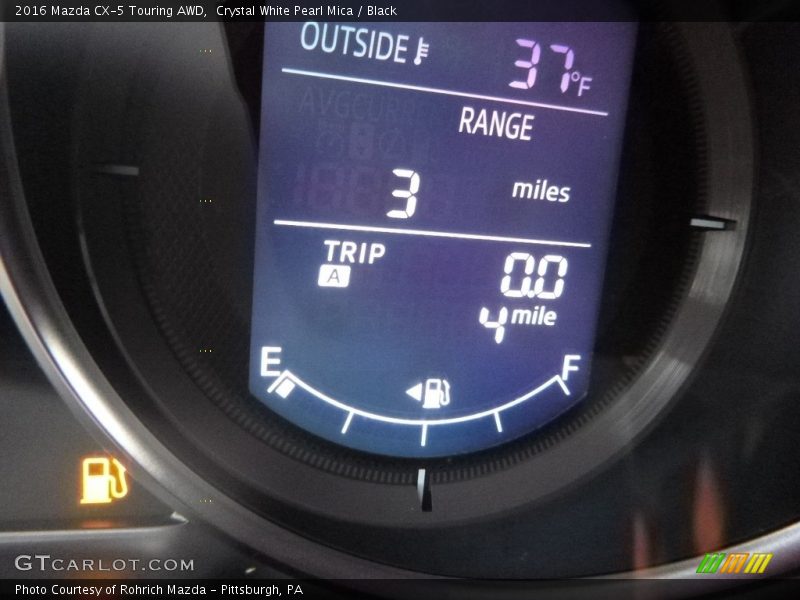 Crystal White Pearl Mica / Black 2016 Mazda CX-5 Touring AWD