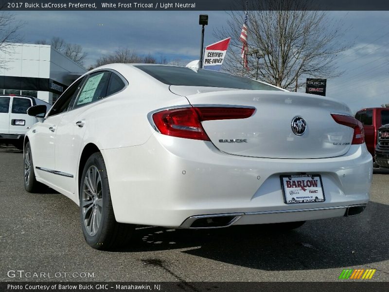 White Frost Tricoat / Light Neutral 2017 Buick LaCrosse Preferred
