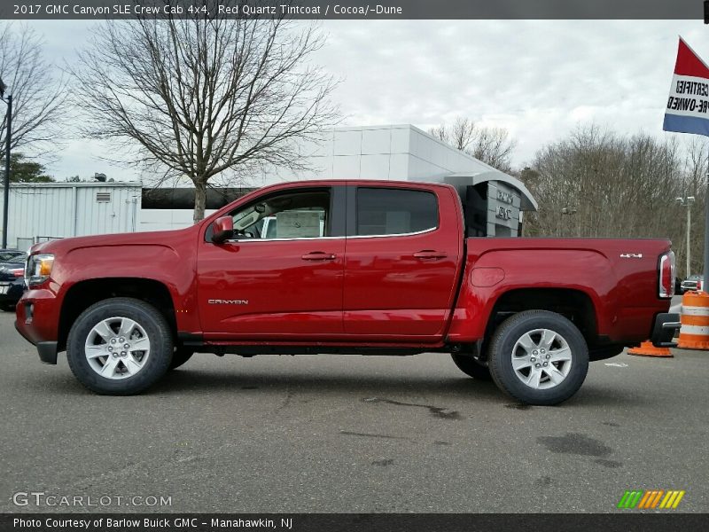  2017 Canyon SLE Crew Cab 4x4 Red Quartz Tintcoat