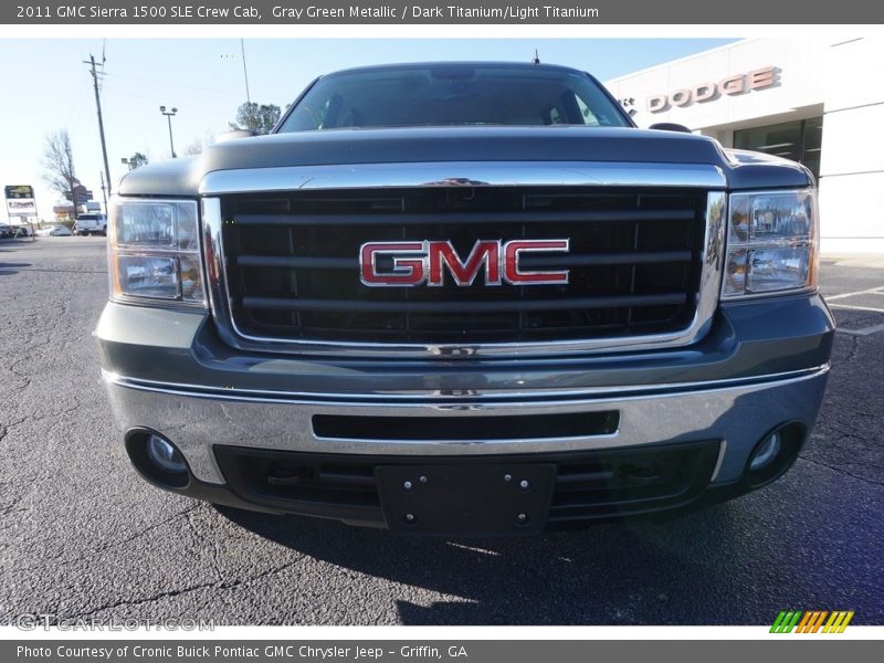 Gray Green Metallic / Dark Titanium/Light Titanium 2011 GMC Sierra 1500 SLE Crew Cab