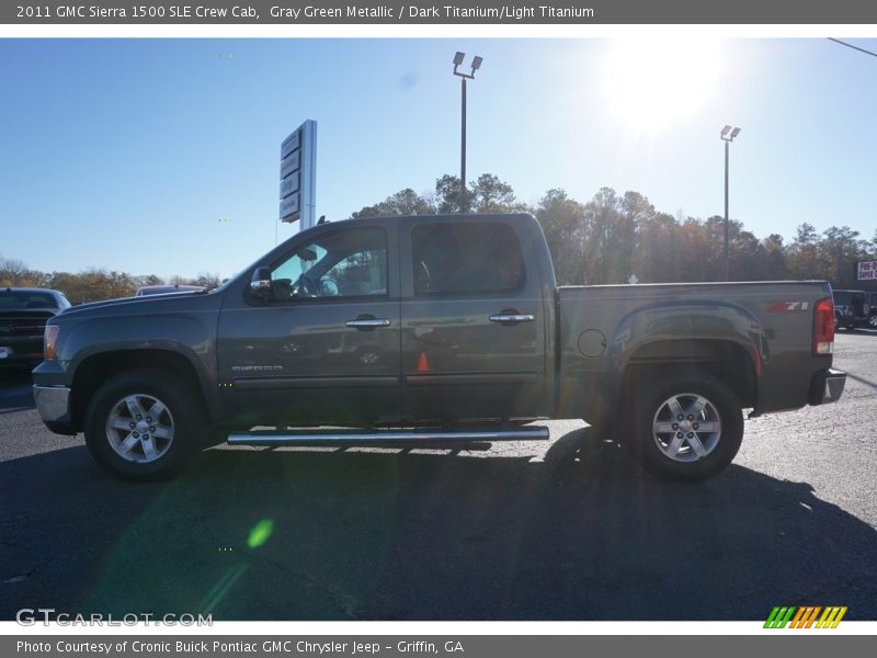 Gray Green Metallic / Dark Titanium/Light Titanium 2011 GMC Sierra 1500 SLE Crew Cab