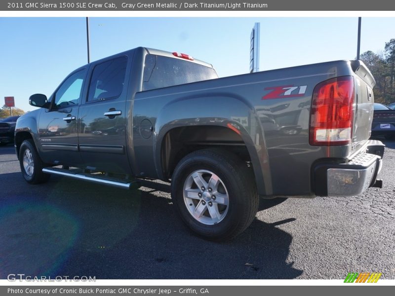 Gray Green Metallic / Dark Titanium/Light Titanium 2011 GMC Sierra 1500 SLE Crew Cab