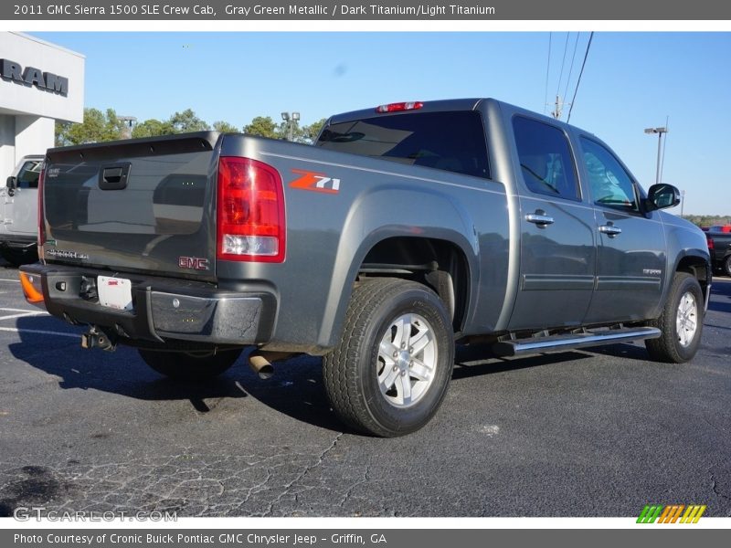 Gray Green Metallic / Dark Titanium/Light Titanium 2011 GMC Sierra 1500 SLE Crew Cab