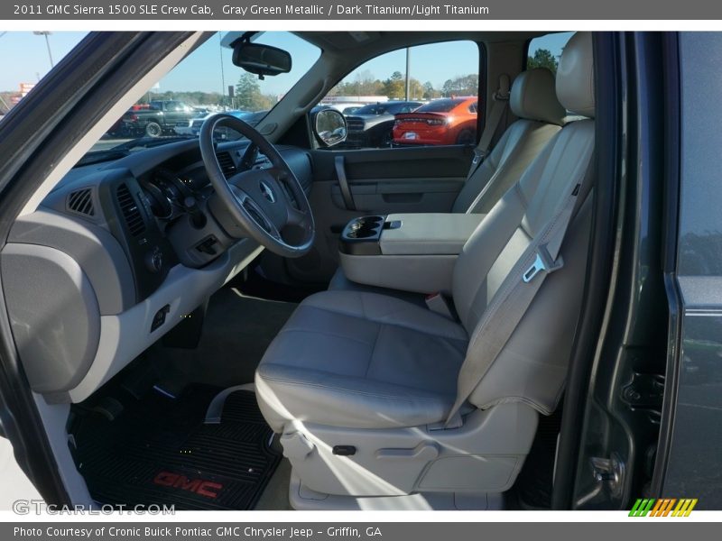 Gray Green Metallic / Dark Titanium/Light Titanium 2011 GMC Sierra 1500 SLE Crew Cab