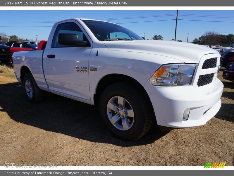 Bright White / Black/Diesel Gray 2017 Ram 1500 Express Regular Cab