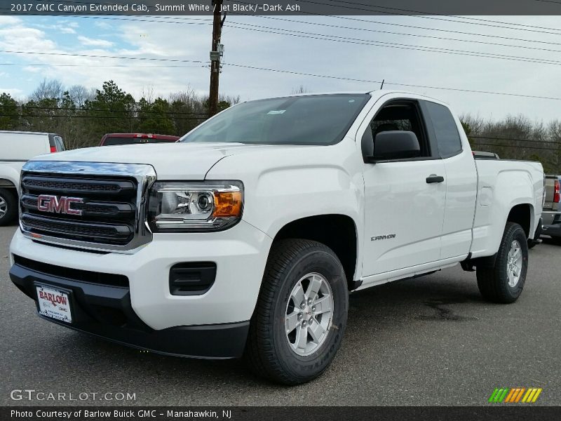Summit White / Jet Black/­Dark Ash 2017 GMC Canyon Extended Cab
