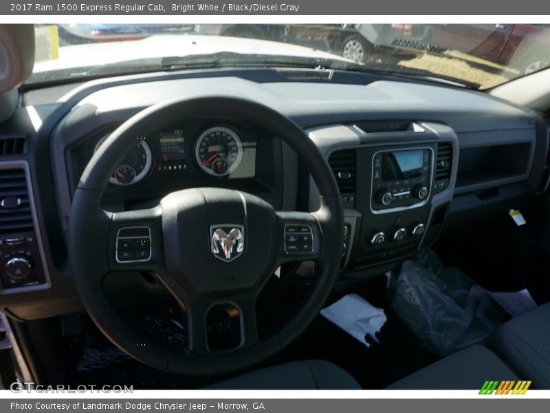 Bright White / Black/Diesel Gray 2017 Ram 1500 Express Regular Cab