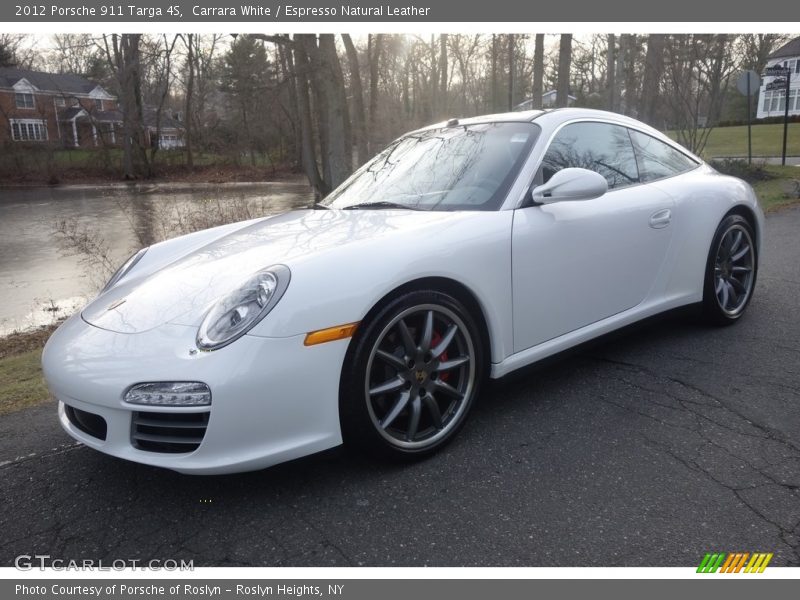 Carrara White / Espresso Natural Leather 2012 Porsche 911 Targa 4S